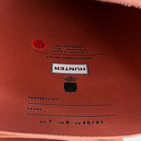 Hunter Original Short Tri Colour Logo Backstrap Boots US 9 EU 40/41 Red Flurry - Picture 6 of 17